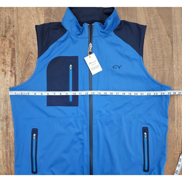 Peter Millar Crown Sport Active Vest Mens XL Blue Performance Golf Sports - Picture 3 of 8